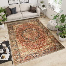 (Red, 160 x 230 cm (5 ft 3 in x 7 ft 7 in)) Extra Large Area Rugs Traditional Living Room Rug Kitchen Hallway Long Runner & Door Mats
