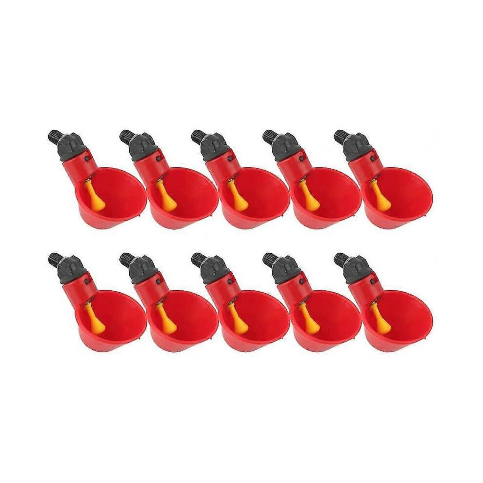 Chicken Drinker, 10 Pcs Automatic for Chicken Coop Automatic Water Dispensers for Chicken