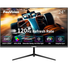 FeuVision 24inch Computer Monitor, FHD 1080p, 120Hz PC Monitor