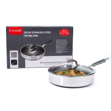 Stainless Steel Induction Frying Pan Non Stick Fry Cooking Cookware UK