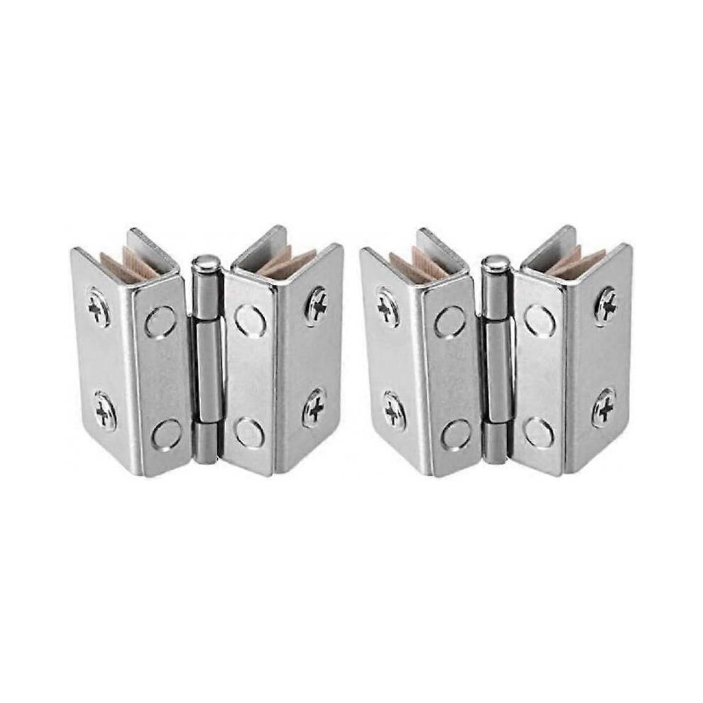 1 Pair Glass Door Hinge Showcase Showcase Wine Cabinet Clip Hinge Door Replacement Accessories Suitable for 4-8mm Thick Glass