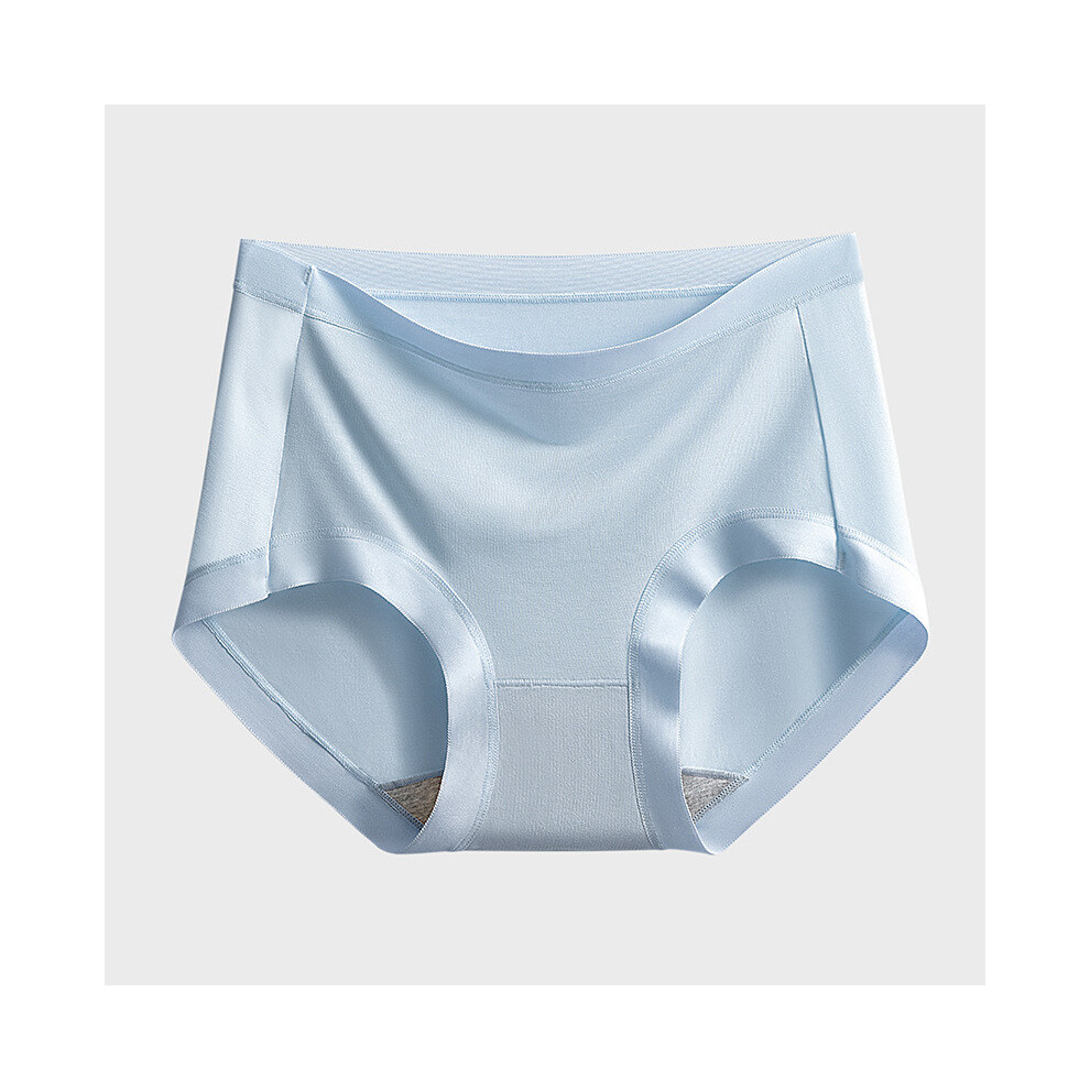 (Light Blue,L)Luxueux sous vêtement femme modal années 60 en soie glacée douce respirante effet short triangle