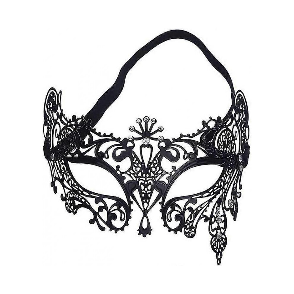 Black Metal Mask Wolf Girl Metal Mask Masquerade Supplies