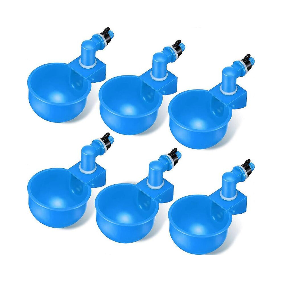 12pcs Automatic Poultry Drinking Bowl for Chicken Duck Plastic Chicken Drinking Cup Poultry Water Dispenser blue