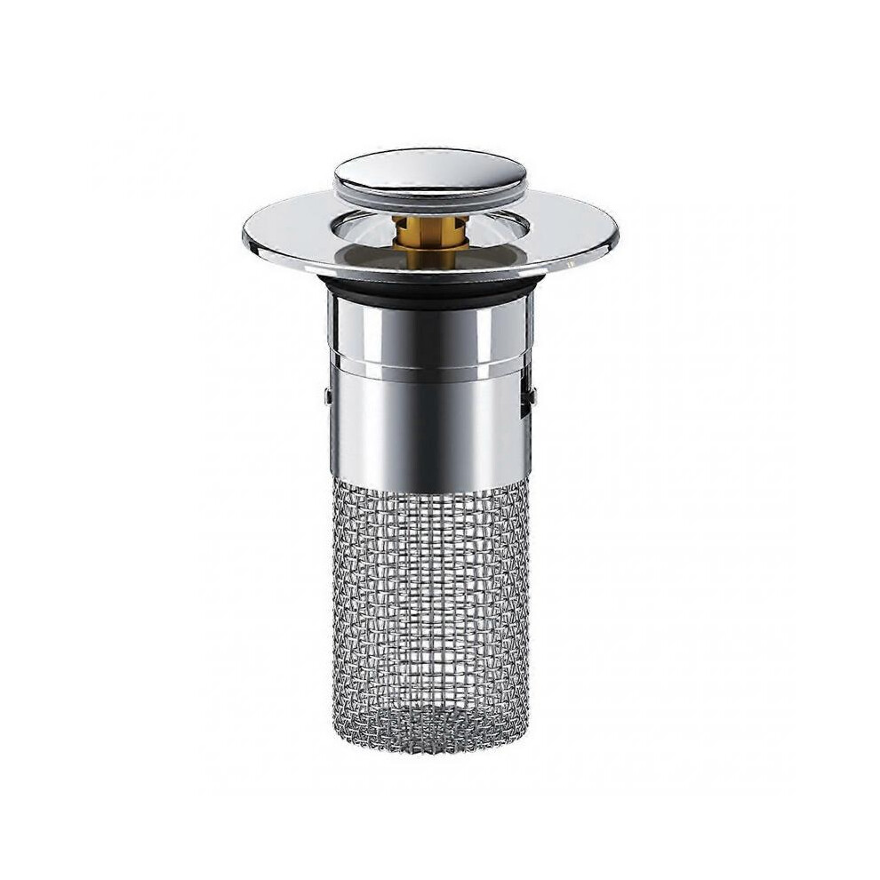 Drain Stopper Universal Bathroom Sink Stopper Stainless Steel Anti-Clog Filter Hair Catcher for Home QingHai