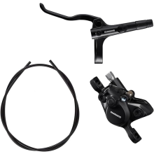 Shimano Non-Series MTB BR-MT200 / BL-MT200 bled brake lever/post mount calliper, black, rear left