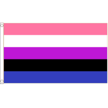 (5' x 3' - 150cm x 90cm) Genderfluid Fluidity LGBTQ+ Pride Polyester Flag