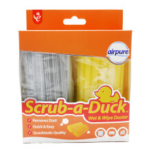Airpure Scrub-A-Duck Duster Wet & Wipe 2 Pack