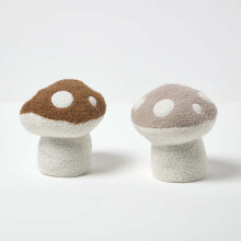 Homescapes Luxury Fabric Mushroom Doorstop Set of 2