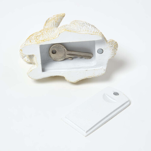 Homescapes Homescapes White Rabbit Hollow Resin Key Keeper 2