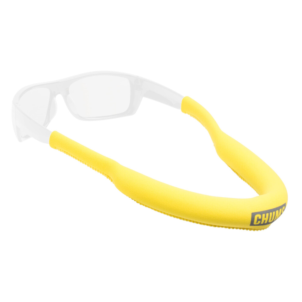 Kaverit Yellow Chums Neo Megafloat Sunglass Retainer - Floating Neoprene Eyewear Strap For Large Frames (Yellow)