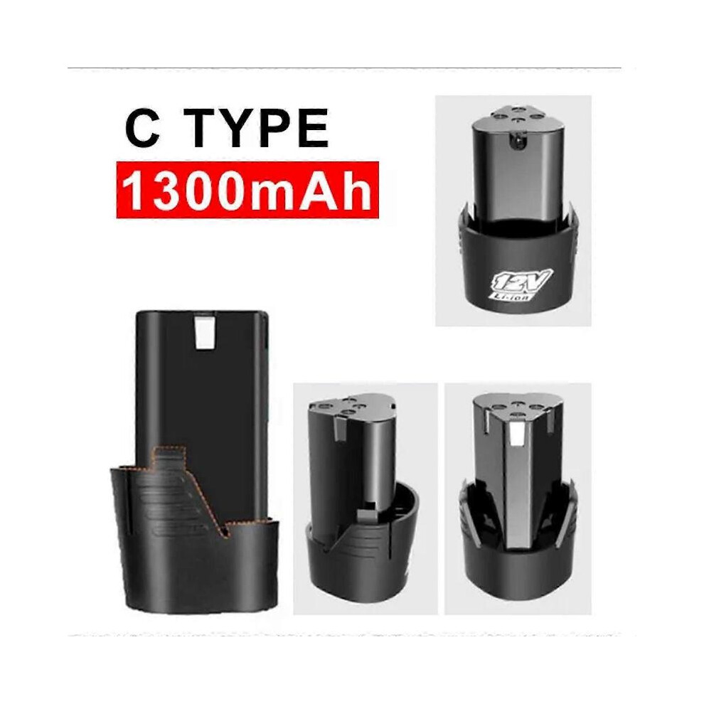 (C 1300mAh) 3000Ah 12V Rechargeable Li-ion Battery for Electric Screwdriver Drill