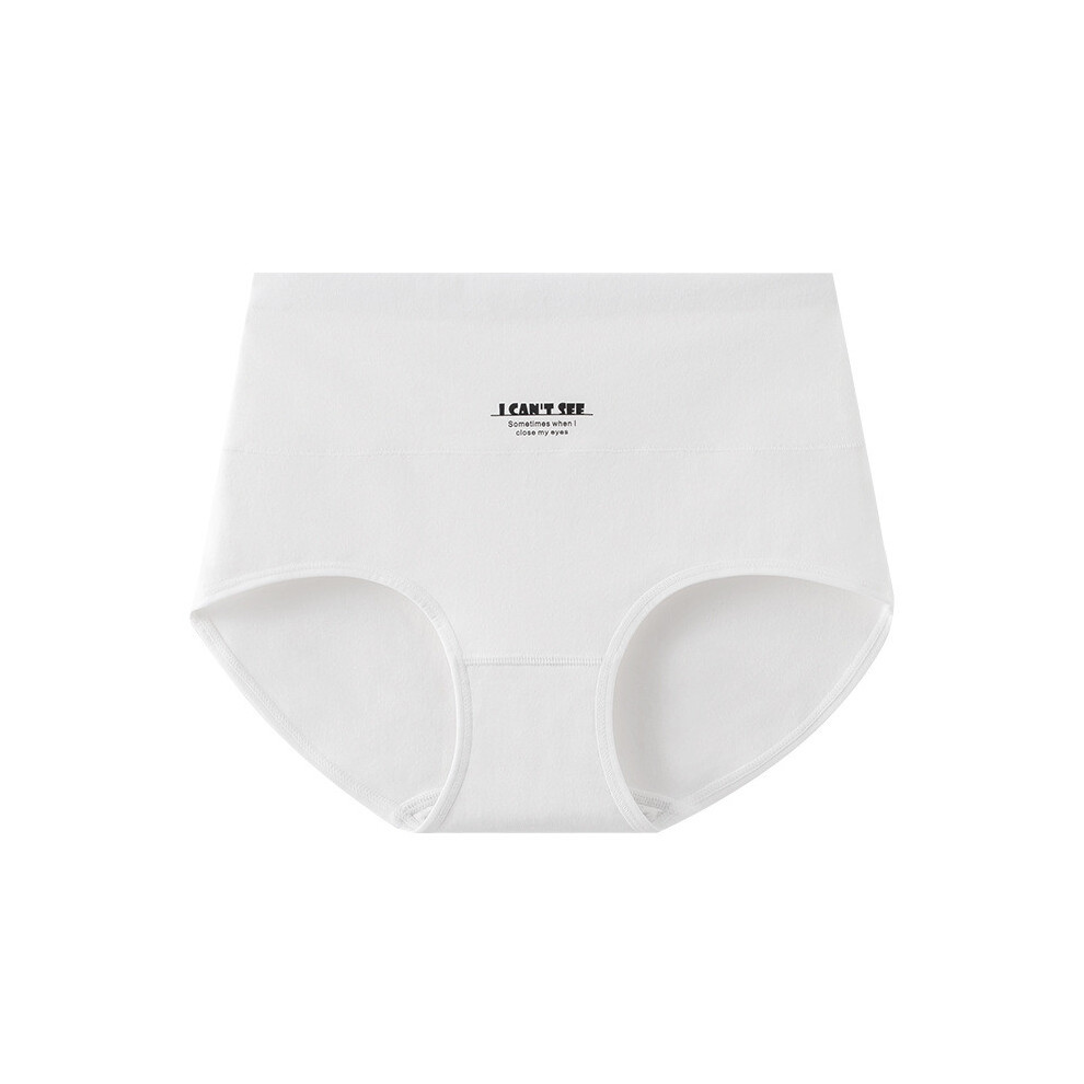 (White,XL)Élégante culotte en coton taille haute pour femmes contrôle du ventre respirant disponible en différentes couleurs