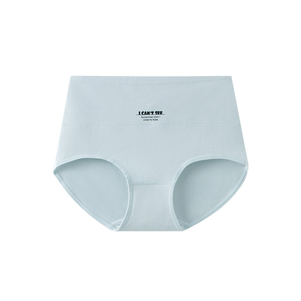 (Elegant Blue,L)Élégante culotte en coton taille haute pour femmes contrôle du ventre respirant disponible en différentes couleurs