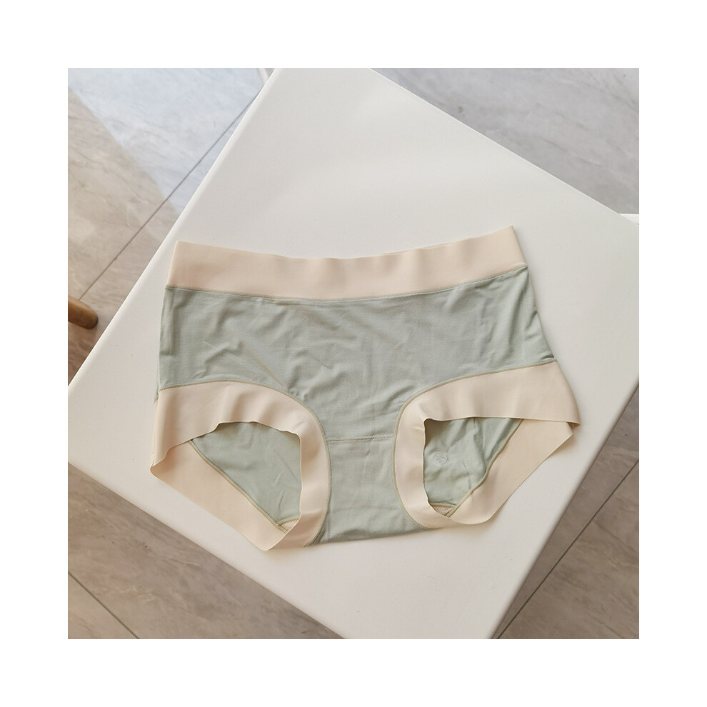 (Bean Green,Large 130170 lbs)N830 Slip femme grande taille confortable et élégant taille haute avec motif bloc de couleur pour saisons toutes