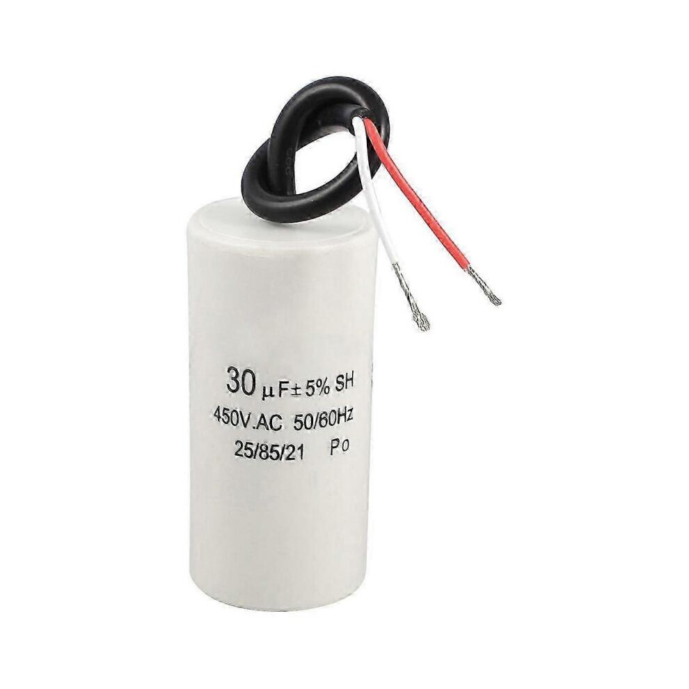 2-Wired Cord 30uF 450VAC 50/60Hz CBB60 Motor Start Run Capacitor