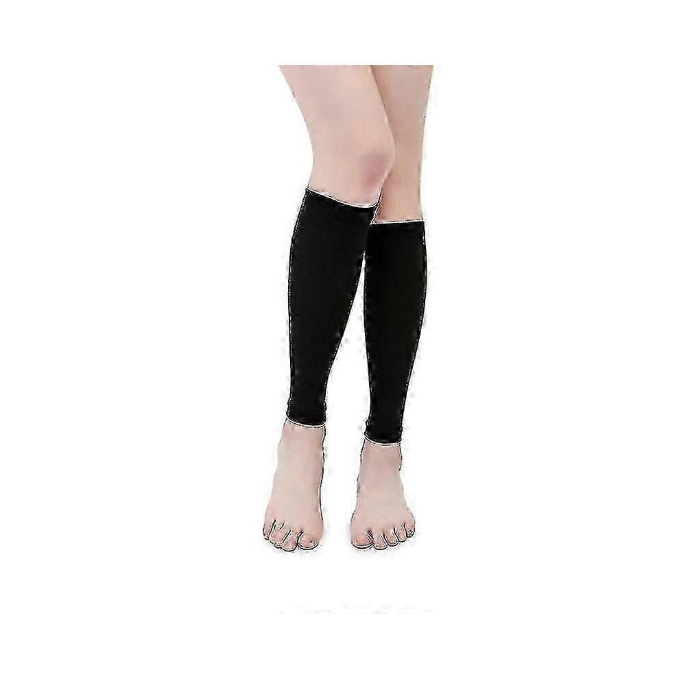 (Black) Footless Calf Compression Socks