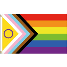 (5' x 3' - 150cm x 90cm) Intersex Progress Pride LGBTQ+ Polyester Flag