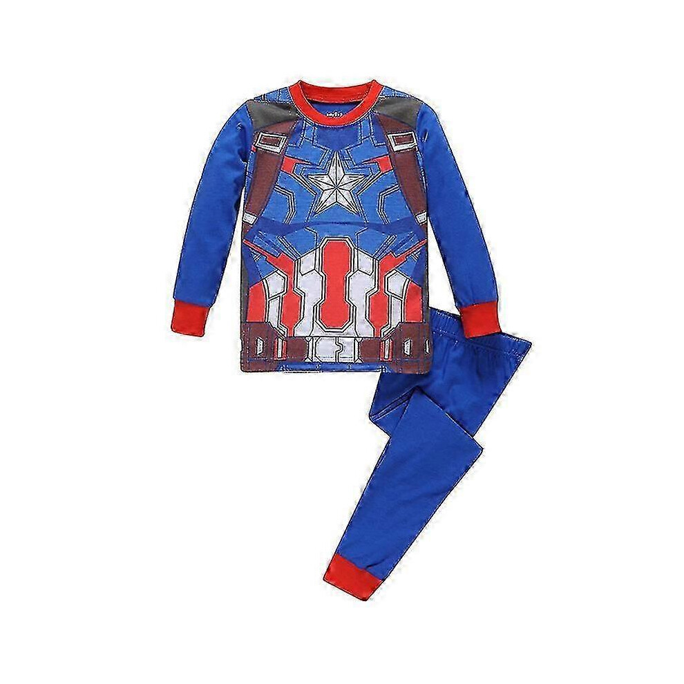 (4-5 Years, Captain America A) Pyjamas Kids Boys Sleepwear Wear Pajamas Pjs Set Outfit