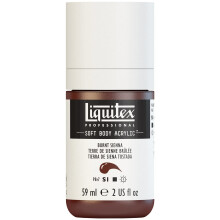 Tinta acrlica profissional para corpo macio Liquitex 59ml (2 onas) garrafa Sienna queimada