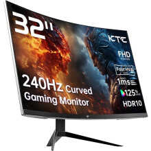 KTC 32 inch 240Hz Curved Gaming Monitor 1500R 1080P 125% sRGB 1ms, Freesync/G-sync HDR10