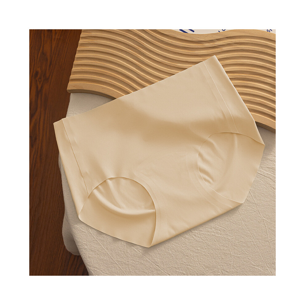 (Apricot,XL)Culotte femme polyvalente en soie glacée avec entrejambe en coton doux et tissu léger respirant