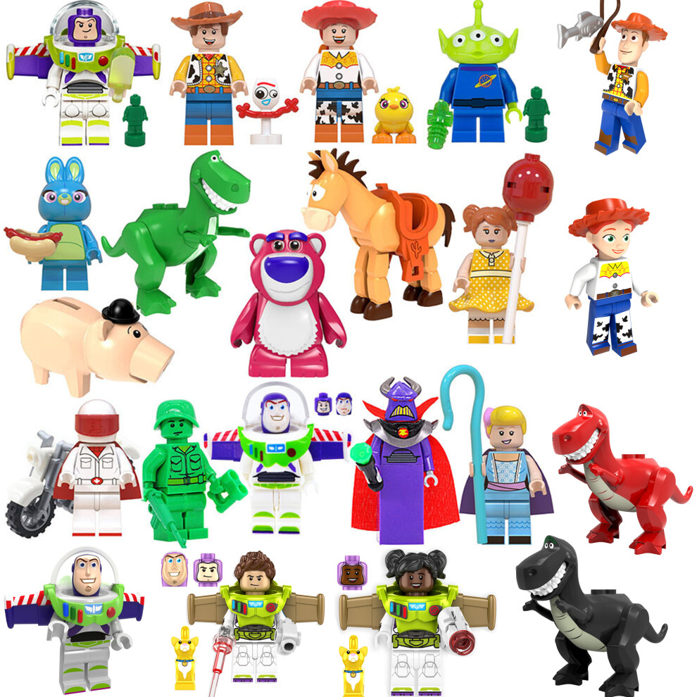 Bonxaif 21Pcs Toy Story Mini Figure Building Blocks Kids Toys Fit Lego