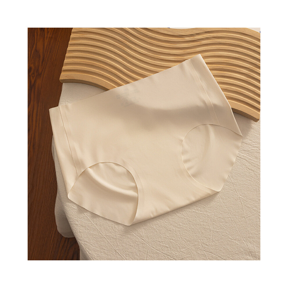 (White,XL)Culotte femme polyvalente en soie glacée avec entrejambe en coton doux et tissu léger respirant