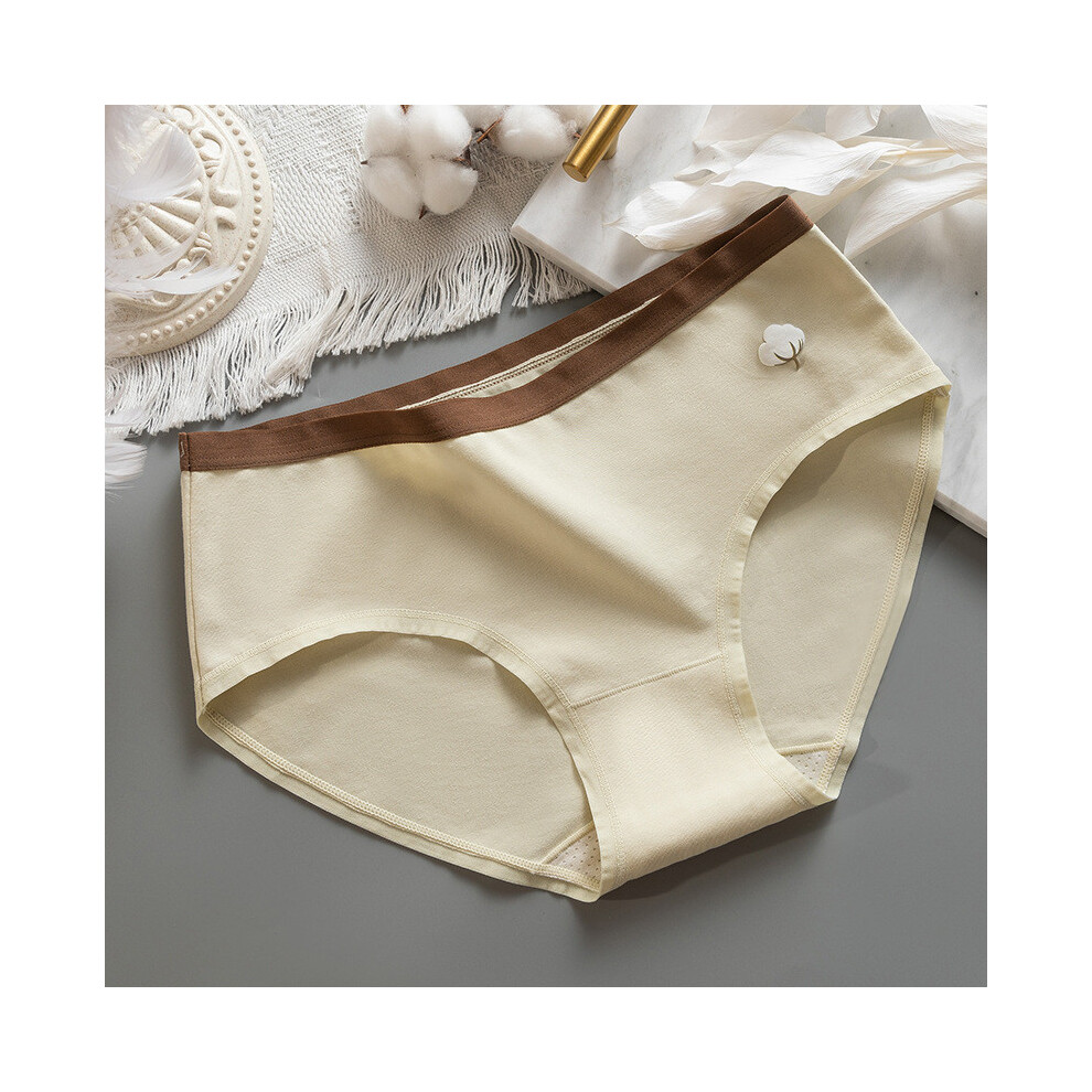 (Matcha Green,XXL)Culotte triangle respirante confortable sous vêtement femme coton élégant disponible en plusieurs tailles