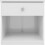 Seconique Modern Bedside Table Denver 1 Drawer With 1 Shelf White Gloss 8