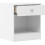 Seconique Modern Bedside Table Denver 1 Drawer With 1 Shelf White Gloss 10