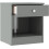 Seconique Modern Bedside Table Denver 1 Drawer With 1 Shelf Grey Gloss 8