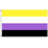 (5' x 3' - 150cm x 90cm) Non-Binary LGBTQ+ Pride Polyester Flag 1