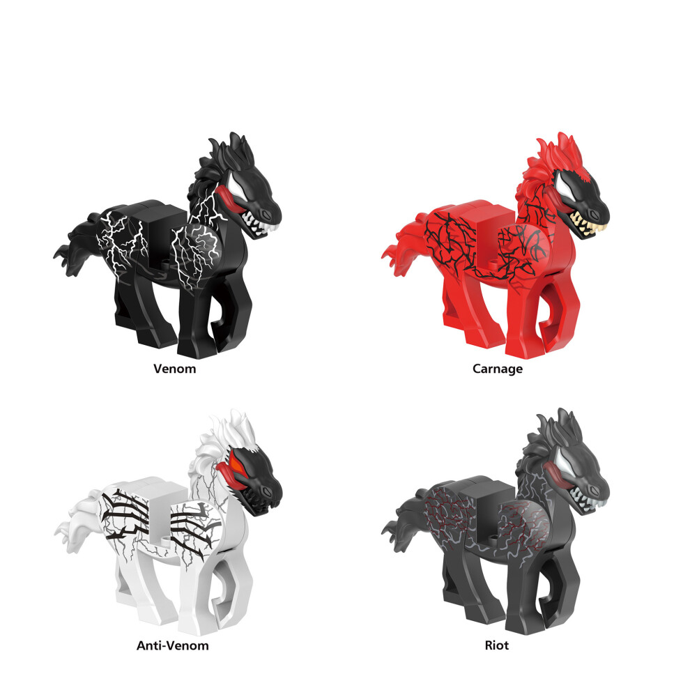 (4PCS) 10PCS Avengers Venom Riot Carnage Anti-Venom Horse Minifigure Building Blocks Kids Toys Fit Lego-image-OPC-PGZVJPV-NEW