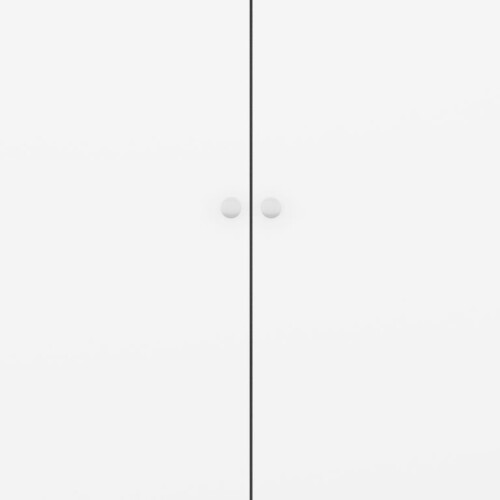 Seconique 2 Door Double Wardrobe White Gloss - Denver Closet with Hanging Rail 2