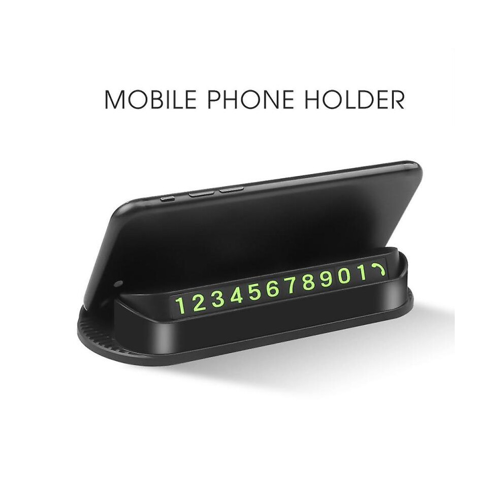 Temporary Parking Number Card Innovative Mobile Phone Sign with Mobile Phone Holder Solid Aroma