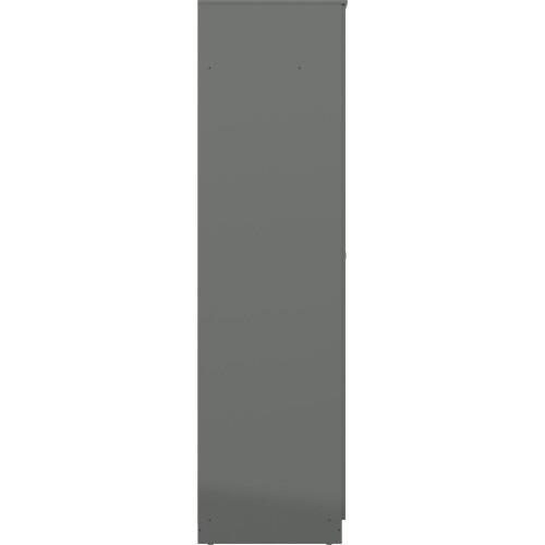 Seconique 2 Door Double Wardrobe Grey Gloss - Denver Closet with Hanging Rail 1