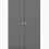 Seconique 2 Door Double Wardrobe Grey Gloss - Denver Closet with Hanging Rail 5