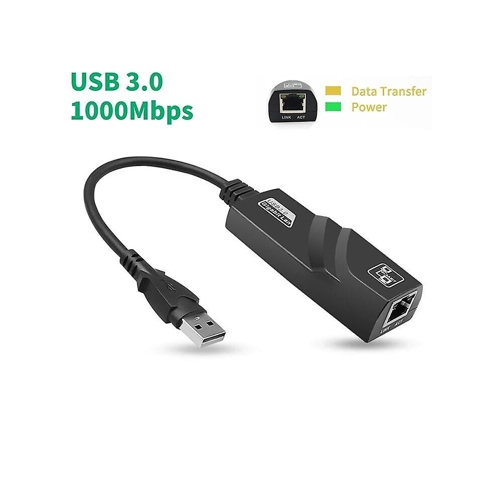 (USB 3.0) 10/100/1000Mbps USB 3.0 Type C To Rj45 Lan Ethernet Adapter RTL8153 Wired USB Network Card for PC Macbook Windows Laptop