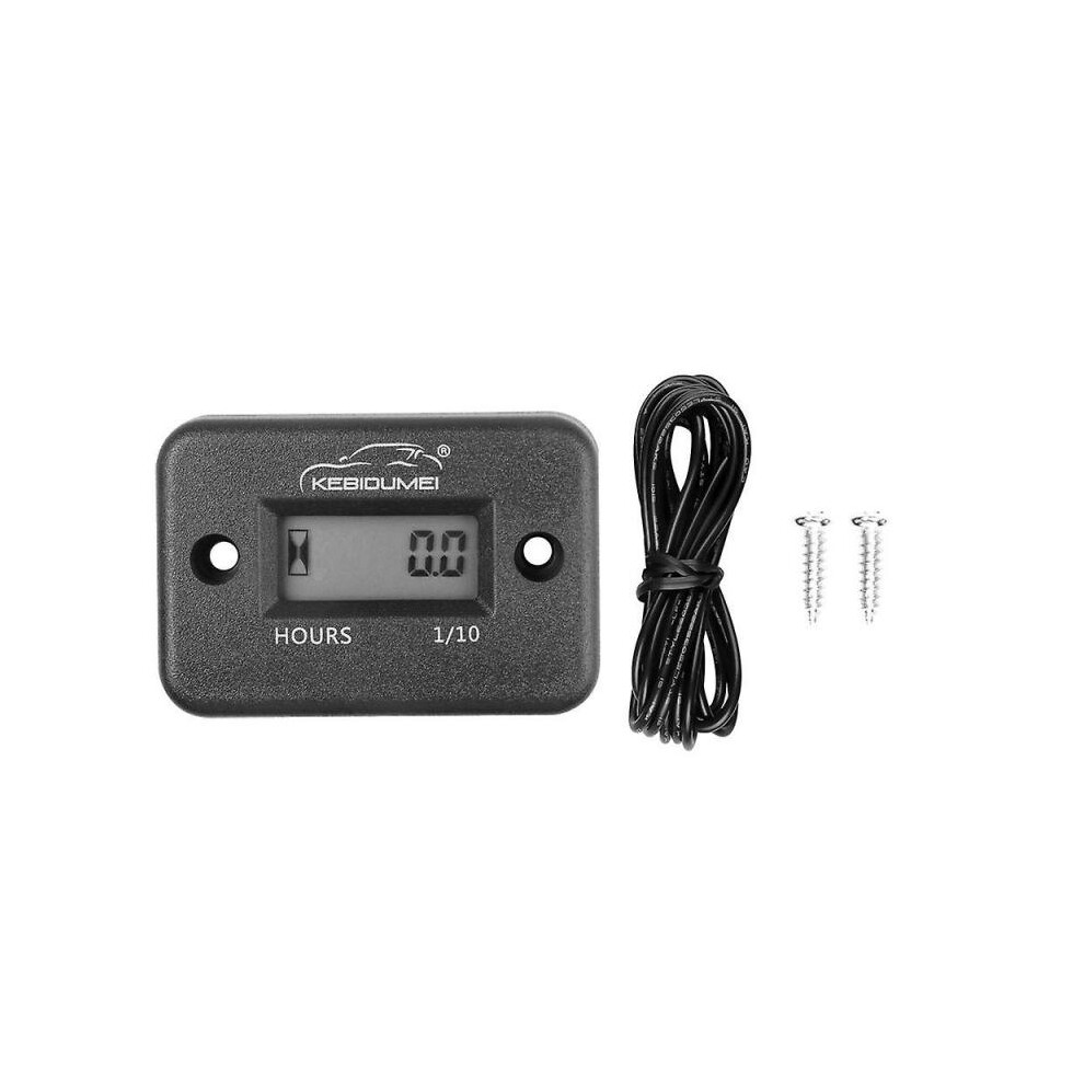 (black) Digital Tach Hour Meter Counter For ATV Motorcycle Snowmobile Boat Waterproof LCD Tachometer Engine RPM Measurement Gauge