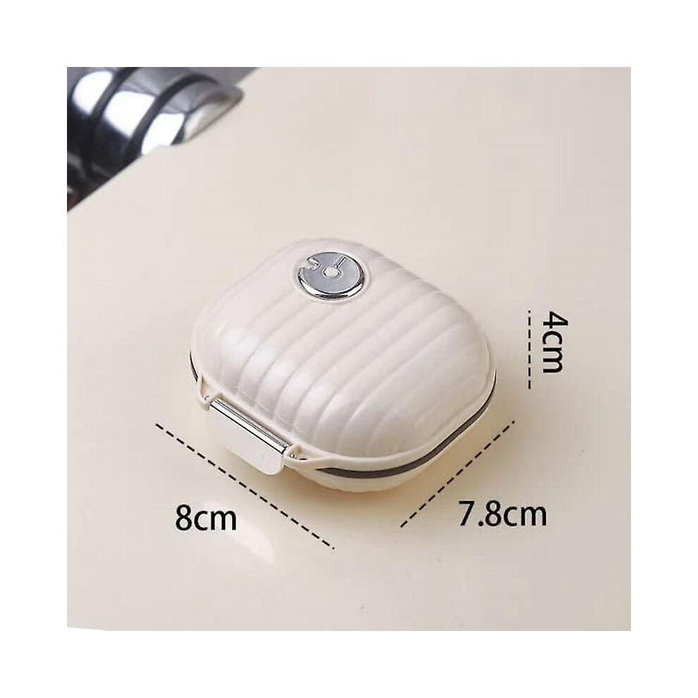 (S) Portioning 7 Grid Pill Case Candy Jewelry Storage Box Pill Organizer Mini Pharmacy 7 Day Weekly Medicine Pill Dispenser Container for Travel Portable