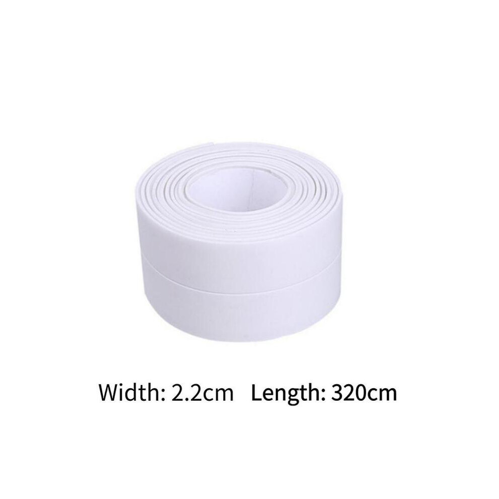 3.2M PVC  Bath Sink Sealing Strip Tape Caulk Strip Self Adhesive Waterproof Mould-Proof Wall Sticker Sink Edge Tape for Bathroom Kitchen Accessories