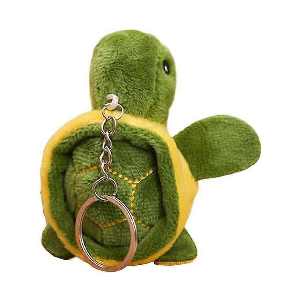 1  PCS  Mini Tortoise Plush Toy Stuffed Animal Toy Cute Plush Sea Turtle Keychain Pendant Cartoon Plush Doll for Birthday Gift Bag Accessories