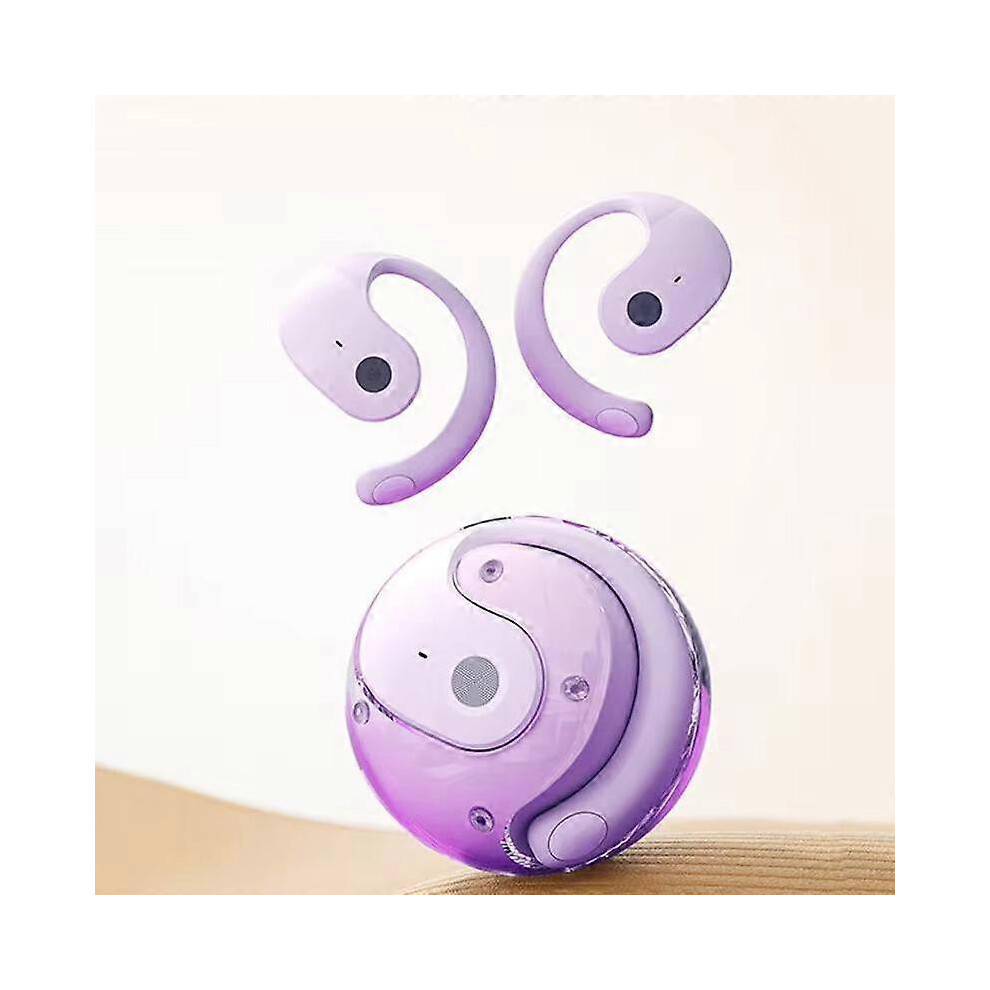 (purple) OWS Bluetoot 5.3 Earphones Ear Hook Headphones TWS Sport Wireless Headsets Touch Control HiFi HD Call Noise Reduction Earbuds for Xiaomi iPhone