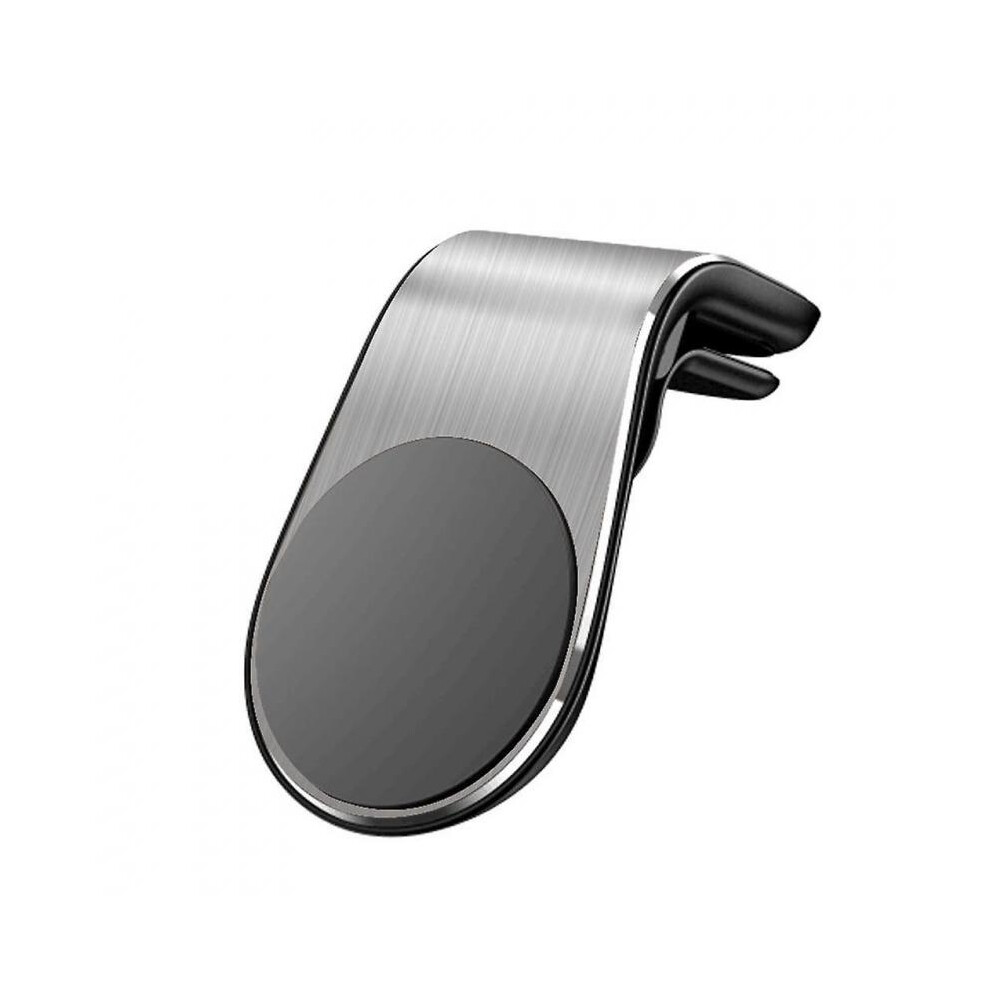 (grey) Metal Magnetical Car Phone Holder Mini Air Vent Clip Mount Magnet Mobile Cellphone Stand GPS Support For iPhone XS Max for Xiaomi Smartphone In Car