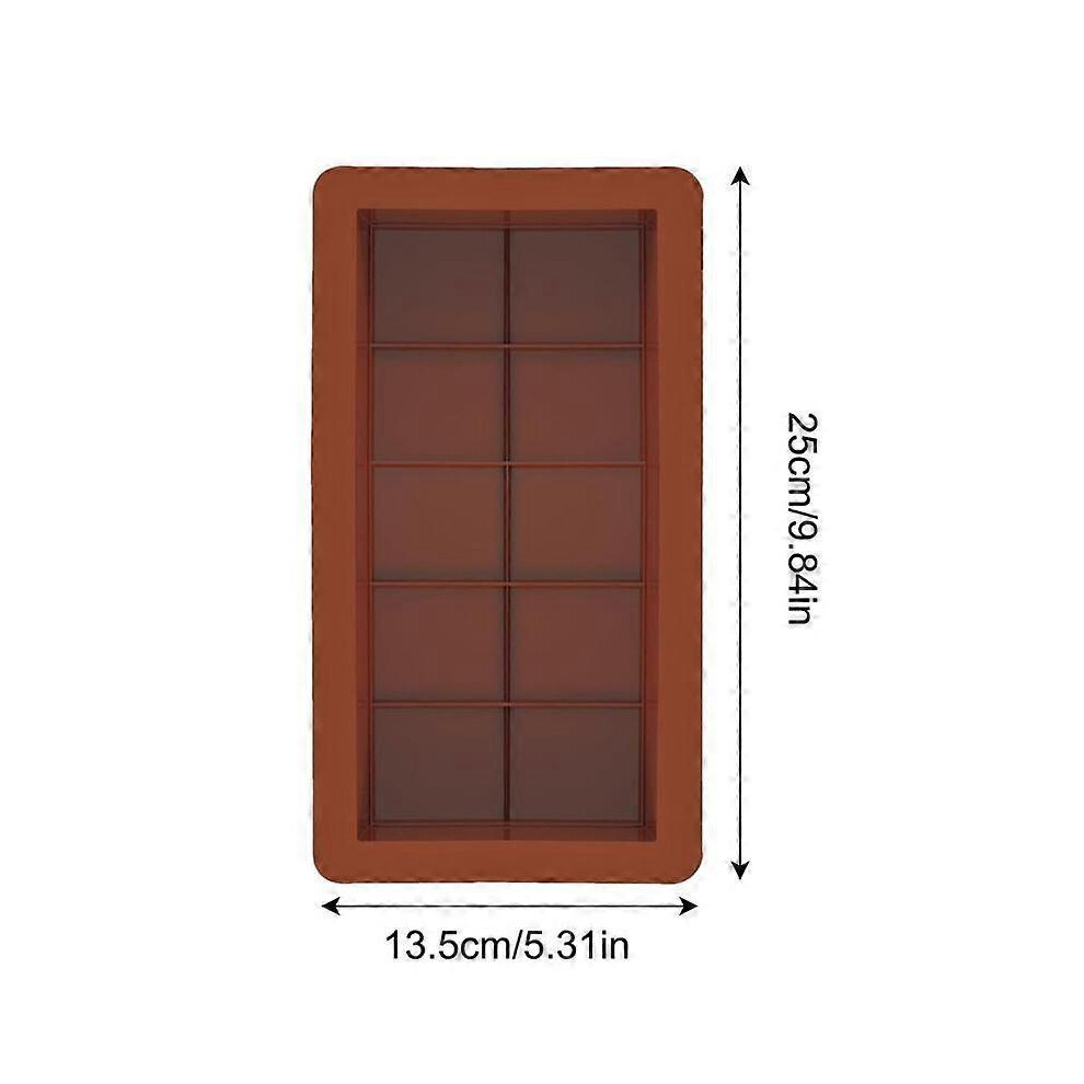 (Type 1) Chocolate Bar Molds Silicone Bars Break Apart Wax Melt Mould Easy Release Rectangle Durable for Protein and Energy Handmade Gift