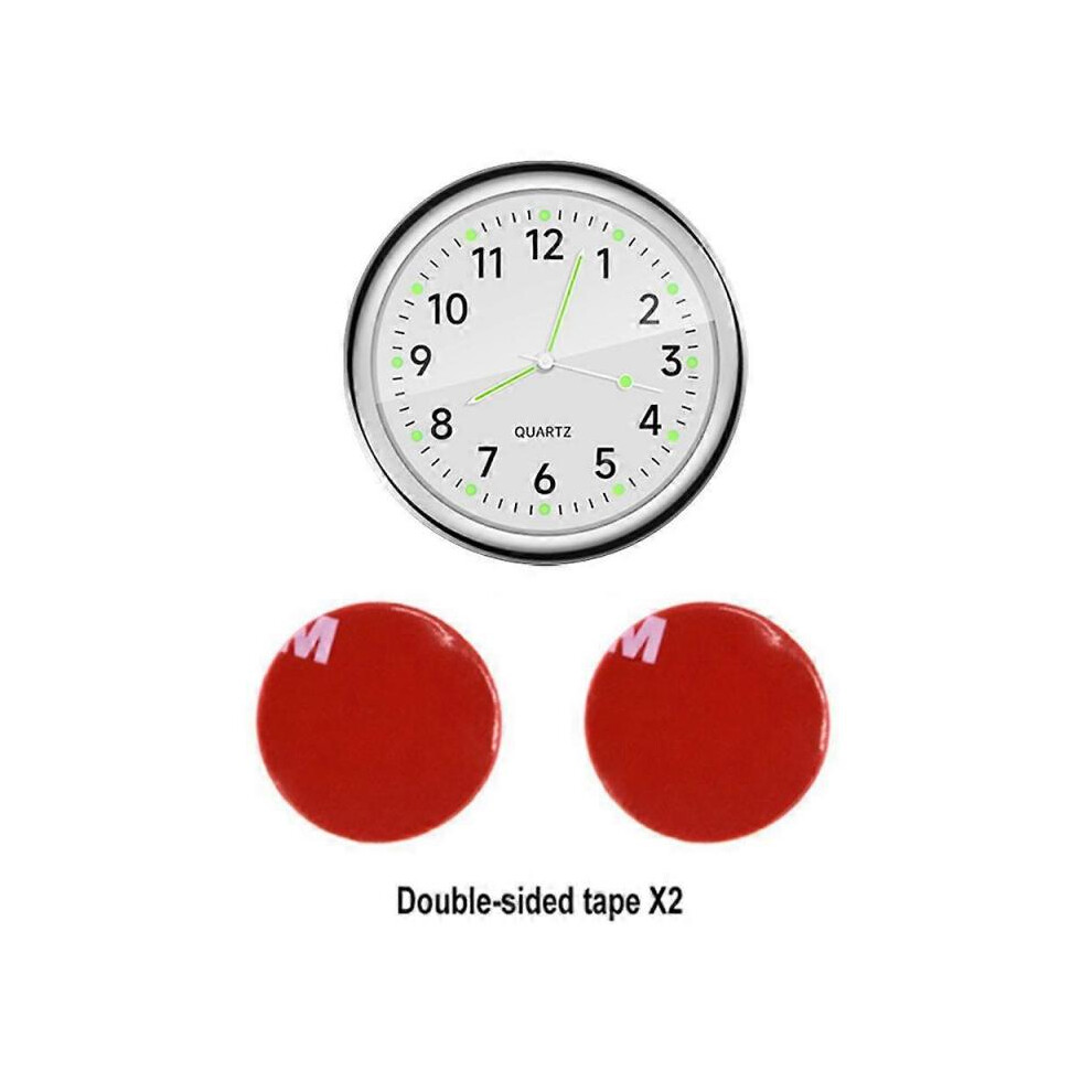 Car Noctilucent Digital Clocks Display Electronic Quartz Watch Dashboard Air Vent Stick-On Clock SUV Cars Auto Interior Accessories