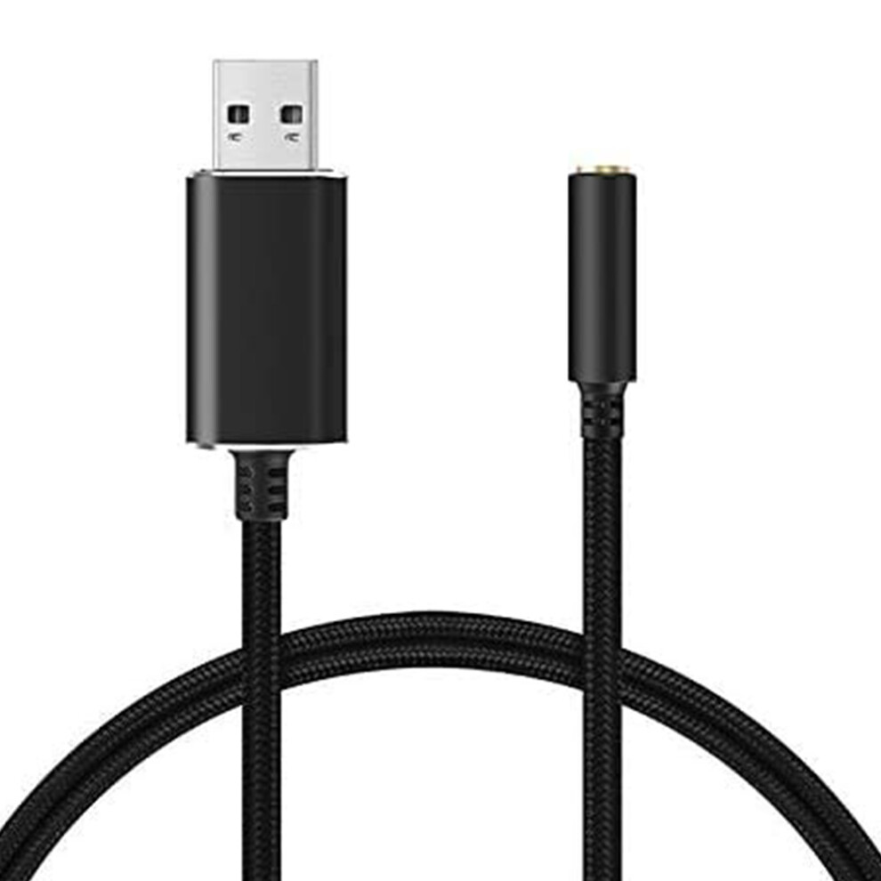 Typecat USB to 3.5mm Jack Audio Adapter with Headphone and Microphone for , PC/Laptops