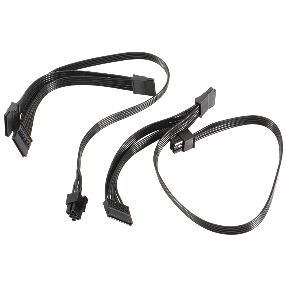 Photos - Cable (video, audio, USB) 2Pcs 6 Pin to 3X SATA Driver Power Cable for Supernova 650 750 850 1000 1600 2000 G2 G3 P2 T2 GS