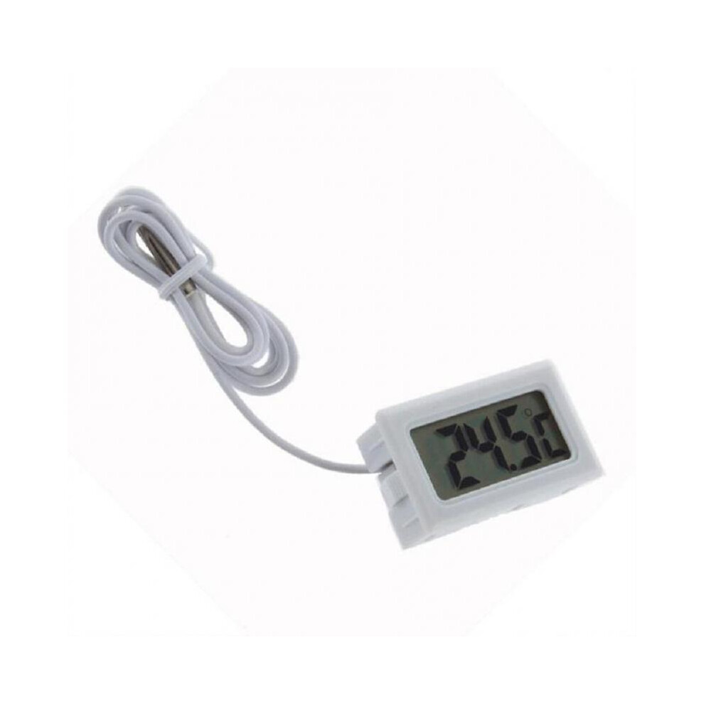 (white) LCD Digital Probe Fridge Freezer Thermometer Waterproof Temperature Meter Used for Aquarium Tank Refrigerator